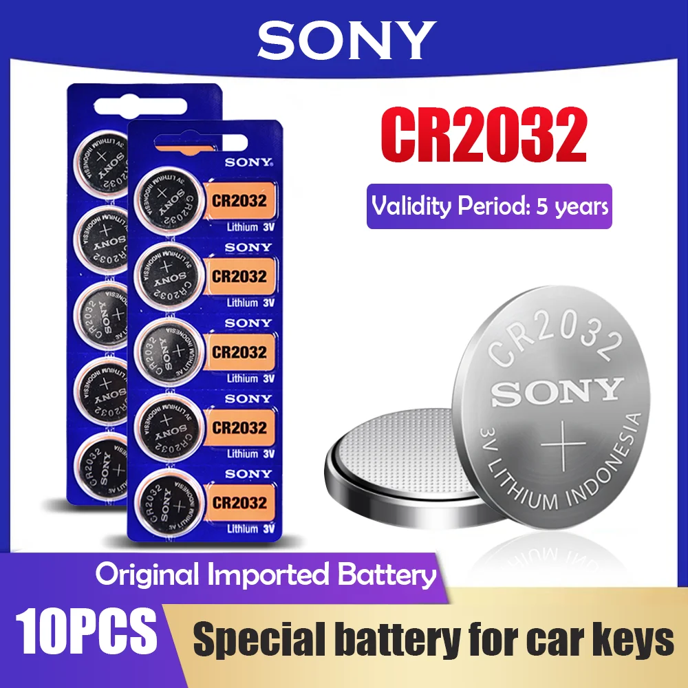 batteries for blink camera 10PCS SONY CR2032 CR 2032 3V Lithium Battery DL2032 ECR2032 BR2032 Button Cell Batteries For Car Remote Control Watch Scale Toys rechargeable battery pack