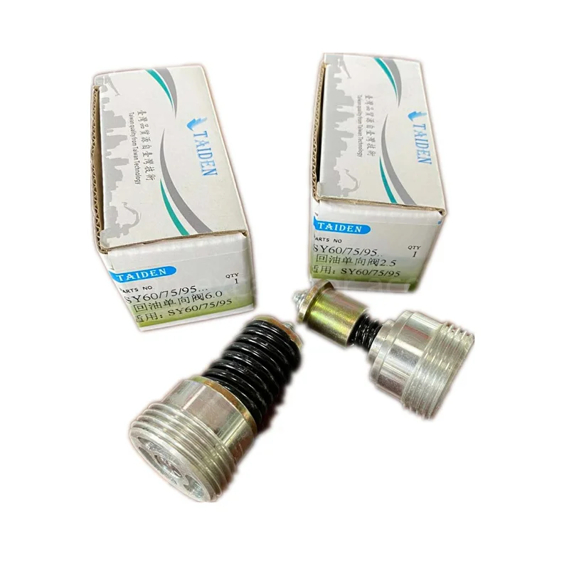 For Sany SY55 60 65 70 95 hydraulic tank oil return check valve 2.5/6.0 pressure spool excavator parts