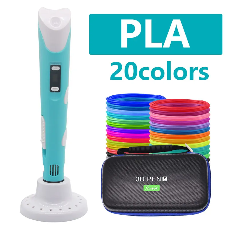 3D Pens For Kids 3D Print Pen 3 d Drawing Pen with LCD Screen and PLA Filament，Parent-Child For DIY Toys Christmas Birthday Gift