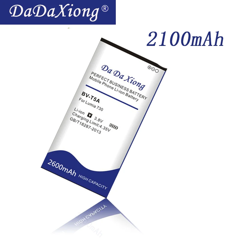 DaDaXiong 2600mAh BV T5A BV-T5A BVT5A литий-ионный аккумулятор для телефона Nokia Lumia 730 735 738 Superman RM 1038