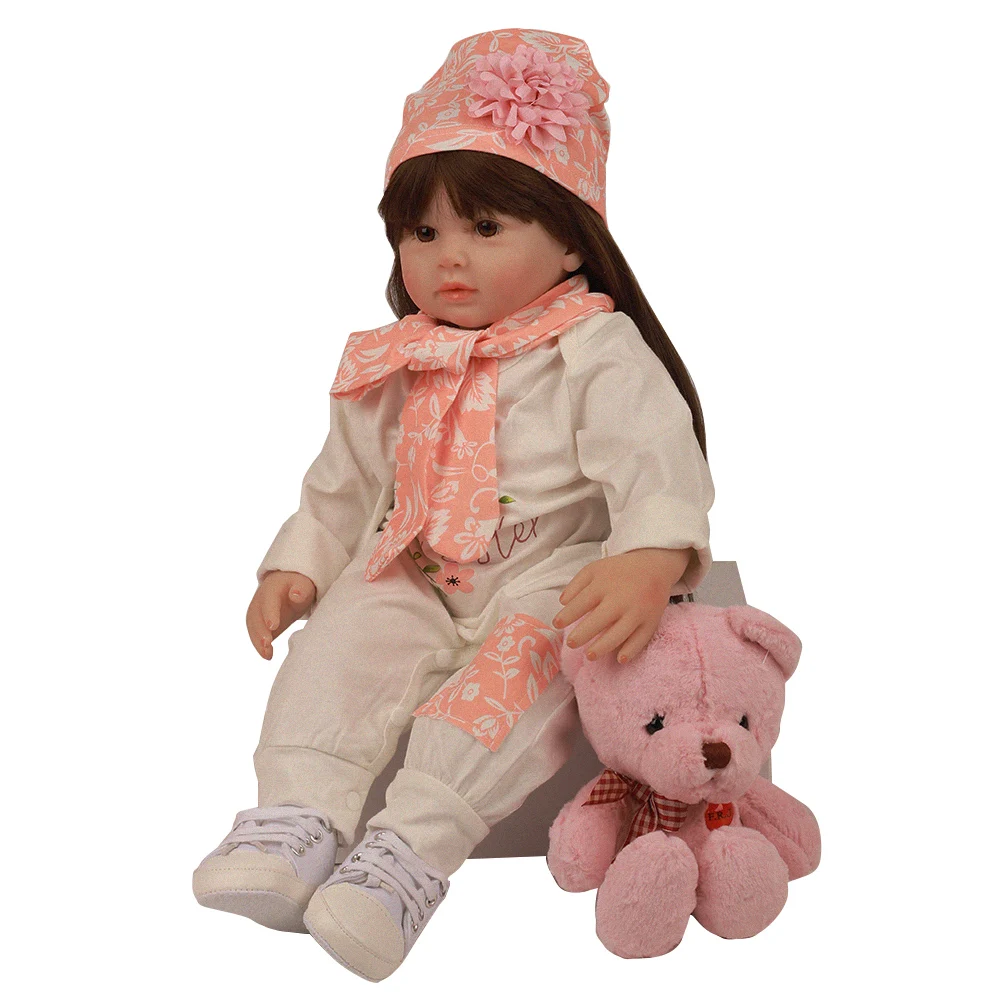 Ограниченная Коллекция Bebe Reborn Baby Doll 24 дюймов 60 см мягкая виниловая ткань тело Кукла Принцесса реалистичные куклы новорожденных подарок на день рождения