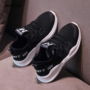 

2019 Autumn New Kids Shoes Fashionable Net Breathable Leisure Sports Running Shoes For Girls White Shoes For Boys Kids Shoes