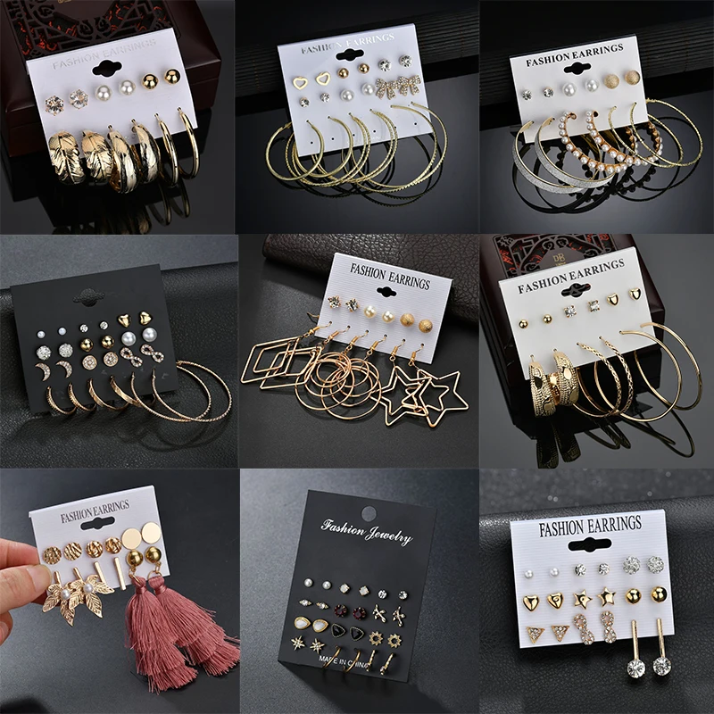 Модный комплект серег, геометрические серьги-гвоздики Trassel для женщин и девочек, персональные трендовые серьги с большими звездами и кругами в стиле панк, массивные ювелирные изделия