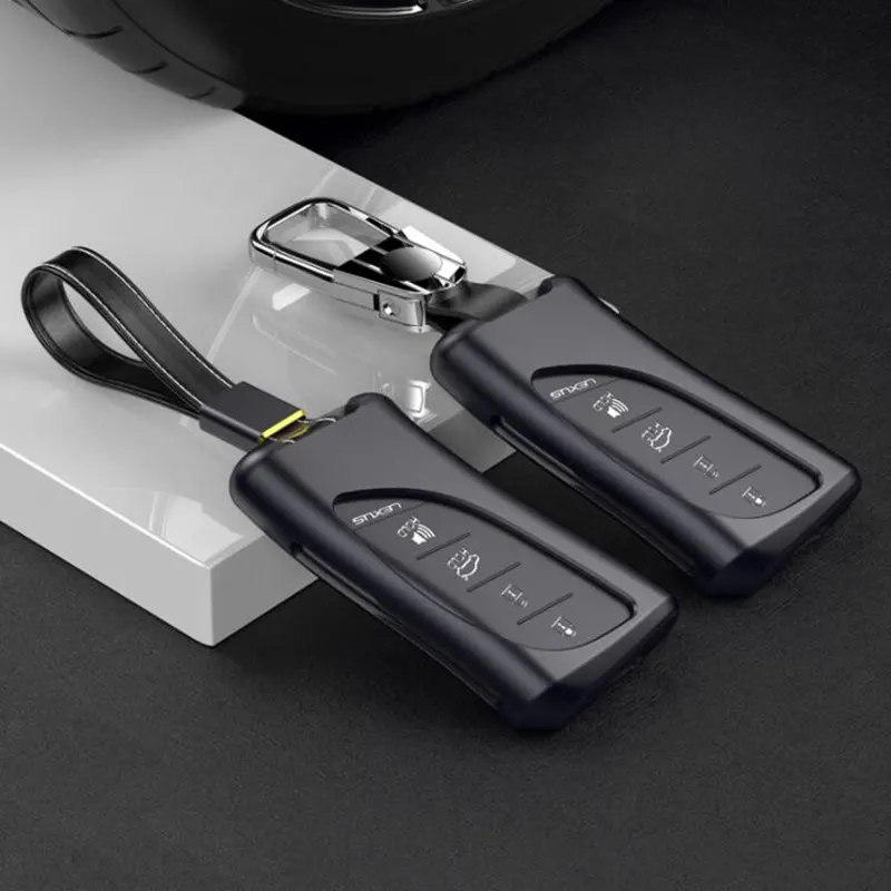 

Car key bag cover Holder for Lexus 2018 ES ES300h ES350 ES200 ES260 LS350 LS500h Alloy Keychain Key Case Shell for car styling