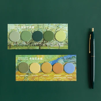 

Color Art Sticky Notes Set Mini Dots Painting Drawing Palace Adhesive memo Label Tag Stickers Diary Planner Office School F732