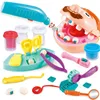 Children Plasticine Tools Pretend Play Toy Dentist Check Teeth Model Set Clay Mold Toy Role Play Early Learning Toys 1