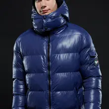 Зимняя мужская куртка, хлопковое пальто, толстый короткий пуховик, мужская спортивная куртка с капюшоном, мужская куртка на белом утином пуху, пальто