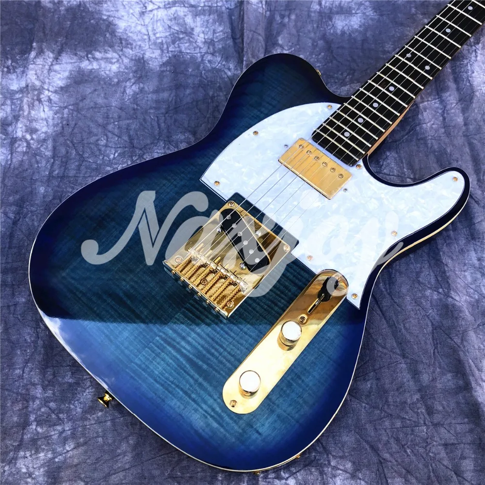 Новинка года. Электрическая гитара Blue Flame maple TL. Высококачественная гитара из цельного дерева
