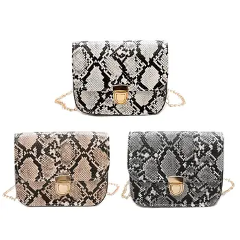 

Hot Sale Handbags Multifunction Women Crossbody Bag Leather Snake Print Satchel Chain Shoulder Messenger Handbag