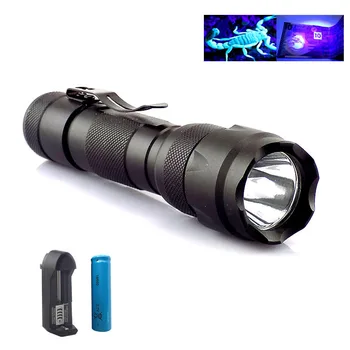 

Ultra Violet 395nm Uv Flashlight purple linternas Blacklight Flash Torch Light lamp ultraviolet 18650 for money detection