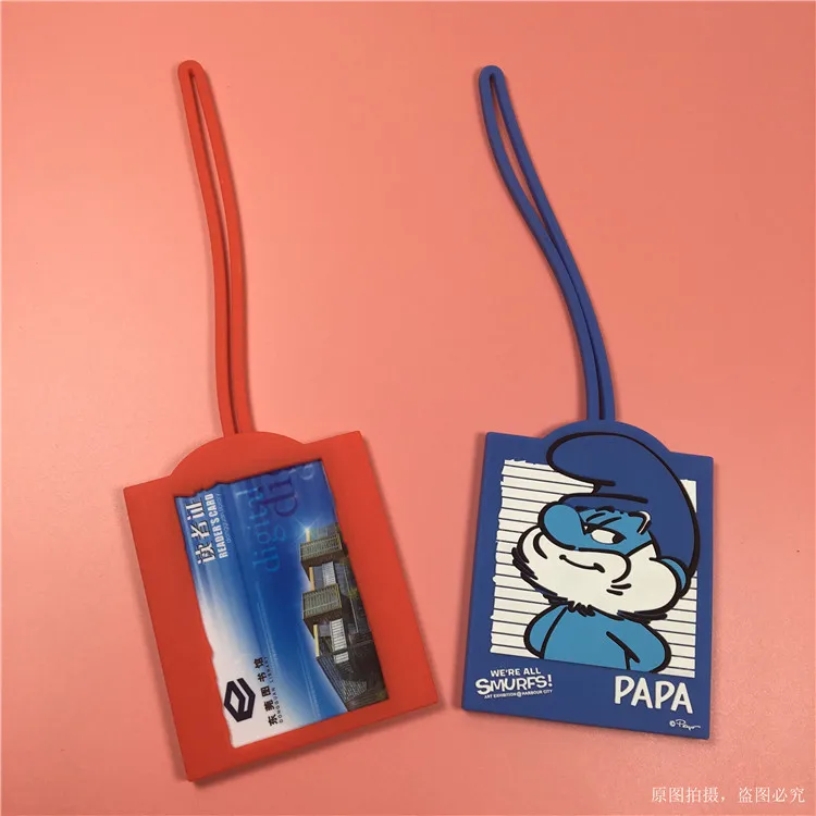 

Creative Cartoon Silicone Luggage Tag ID Card Bank Card Holder Bus Card Holder Plans to Sample