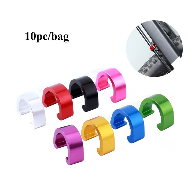 

10pcs Bicycle C Buckle U-Shaped Line Buckle Line Tube Fixed Aluminum Alloy Clamp Brake Shift Line Tube