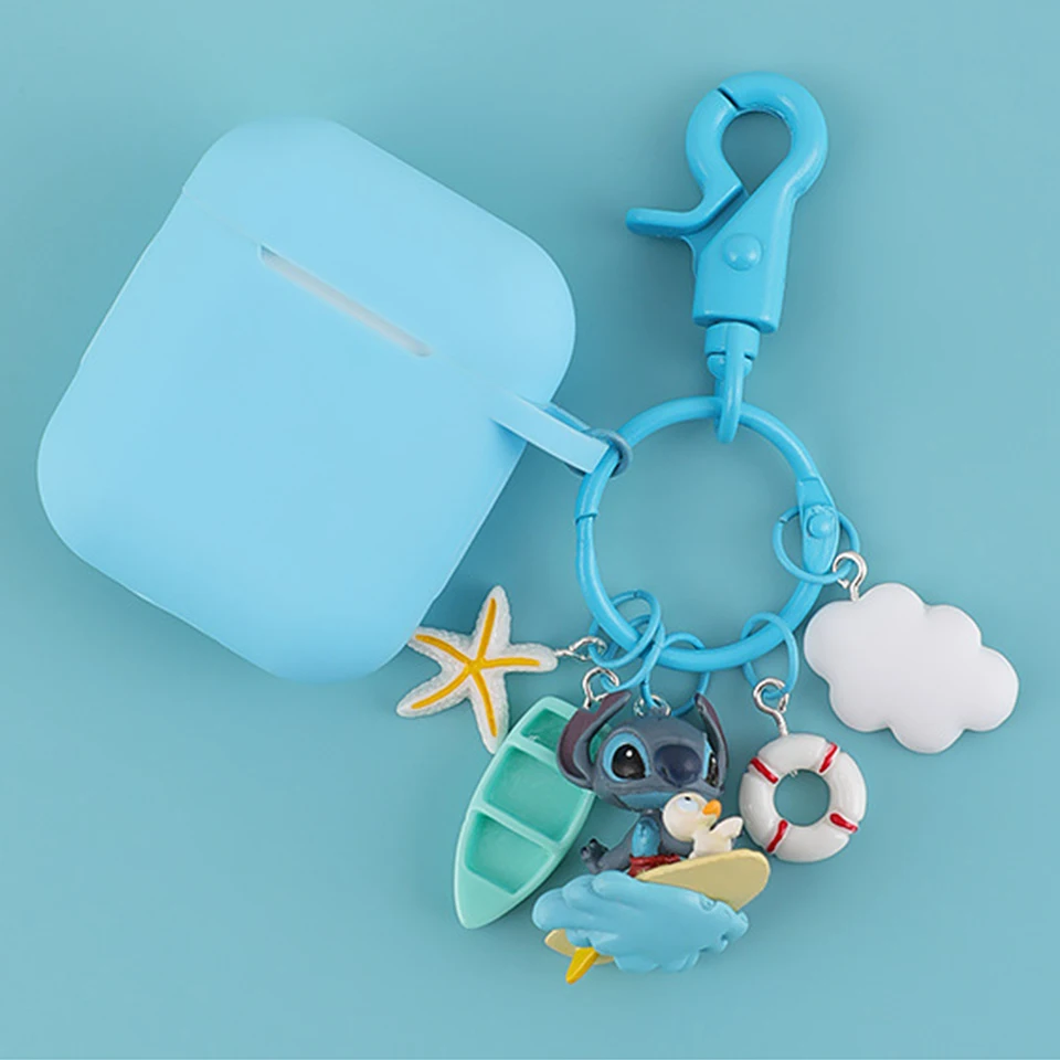

Cute Cartoon Doll Decor Silicone Case for Apple Airpods 1 2 Cover Accessories Bluetooth Earphone Bag Wireless Headset Key Ring