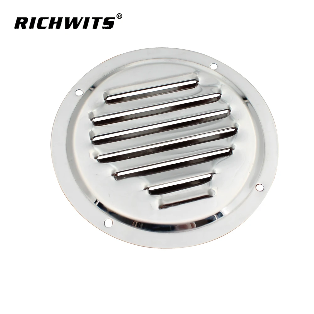 Marine Grade Stainless Steel 316 Boat Marine Circle Air Vent Louver Vent Grille Ventilation Louvered Ventilator Grill Cover round air vent louver grille cover outlet adjustable exhaust vent ventilation for bathroom kitchen office ventilation
