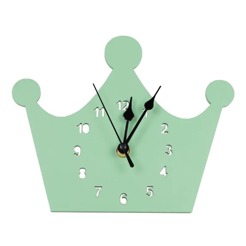 Green Crown Мультфильм мороженое часы домашний декор Детская комната настенные украшения настенные часы Рождество лучший орнамент подарки на день рождения - Цвет: Green Crown