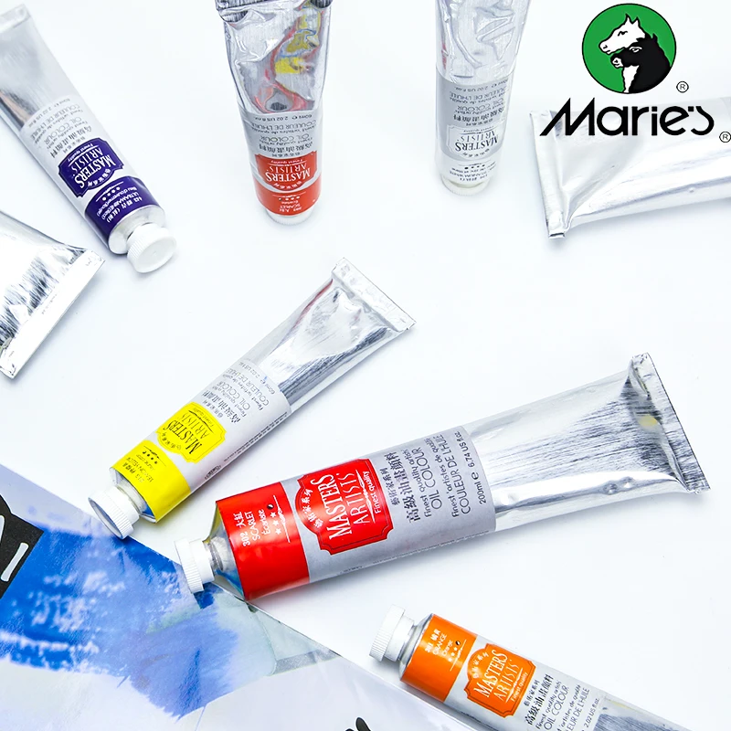 Marie's 200ml Paint Tool Painting Art Supplies Artist Student Drawing Art Color Paint Supplies Professional Oil Paints 50 Color