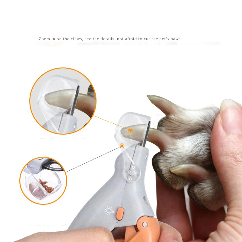 Köpek tırnak makası evcil hayvan tırnak makası kedi tırnak makası Led ışık 5X büyüteç kedi köpek tımar aracı Pet tırnak pençeleri товары для собак