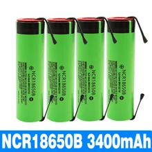 1-20 шт NCR18650B 3,7 V 3400mAh 18650 перезаряжаемый литиевый аккумулятор для игрушечных аккумуляторов Panasonic+ никелевый элемент DIY