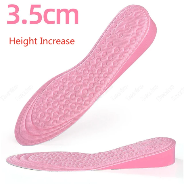 Demine Height Increase Shoe Insoles for Women Comfort Eva Memory Foam Shoes Sole Inserts Foot Heel Lift Pad Heightening Insoles 3.5cm Full Insoles