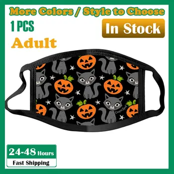 

1PC Halloween Cartoon Printing mascarilla reutilizable Anti-spitting Mouth-muffle Washable Reusable Masks Health Care mascarilla