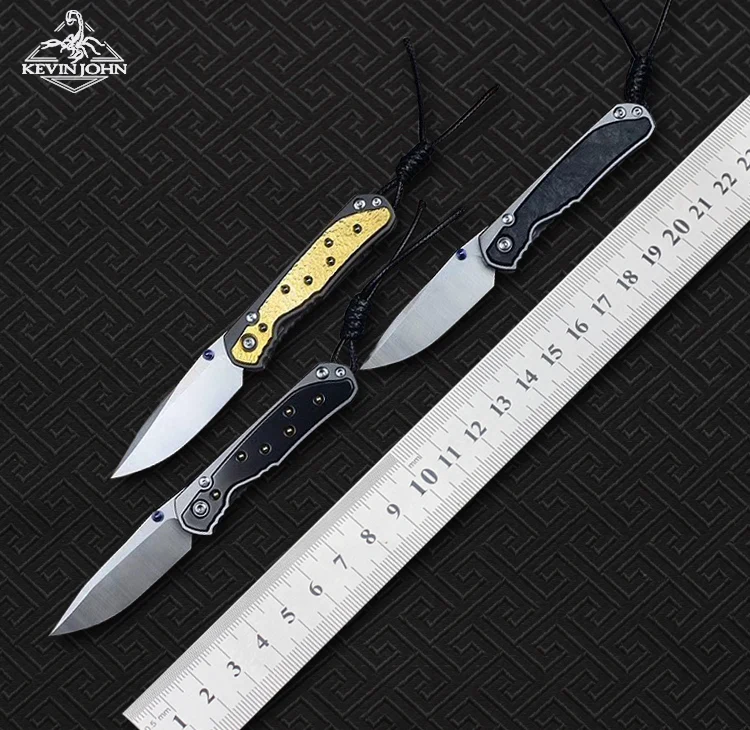 Маленький складной нож KEVIN JOHN MINI Sebenza 21 шарикоподшипник M390 лезвие TC4 ручка для