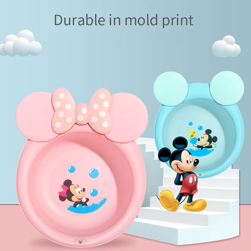 Disney Household Plastic Wash Basin Thickened Baby Small Face Laundry Clothes PP Material Shatter-Resistant | Мать и ребенок