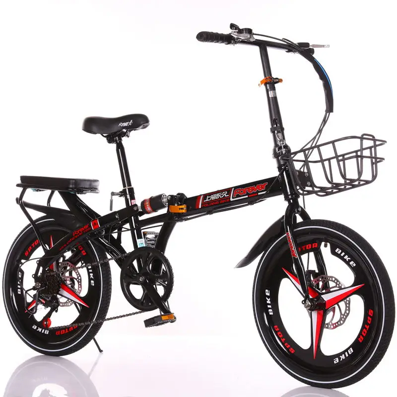 

Children's folding bicycle primary school children's men's and women's speed bicycle 16 20 inch ultra light portable mini