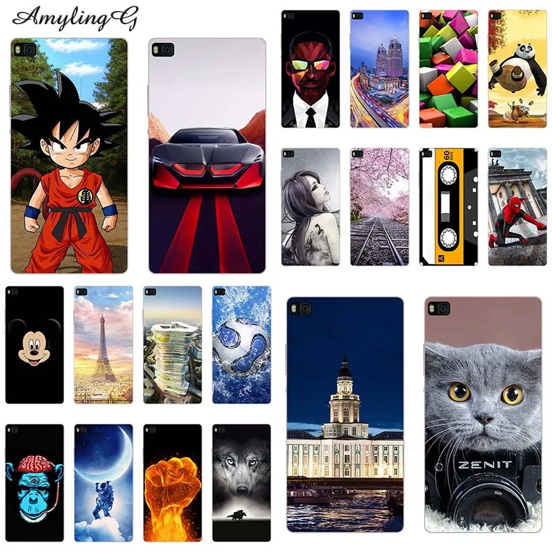 

Phone Case for Huawei P8 Soft Silicone TPU Chic Patterned Print Coque for Huawei P 8 GRA L09 Cases For Huawei P8 Dual SIM 5.2"