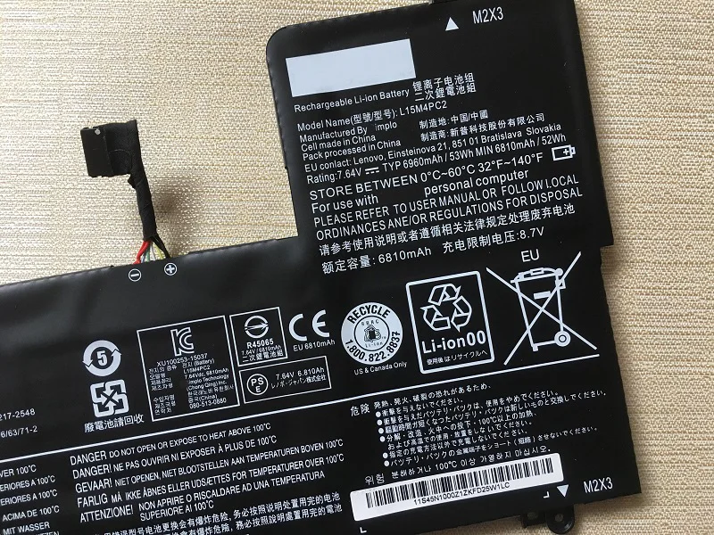 SupStone подлинный L15M4PC2 L15L4PC2 Аккумулятор для ноутбука lenovo YOGA 710,710-14ISK, 710-14IKB, 5B10K90778, 5B10K90802
