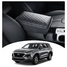 LFOTPP-Reposabrazos de coche para Santa Fe TM 2020, reposabrazos de Control Central, contenedor, almohadilla, accesorios de decoración Interior de coche