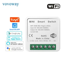

Wifi power on-off switch module smart circuit breaker accessories 2Way 16A switch relay timer tuya App Google Home Alexa voice
