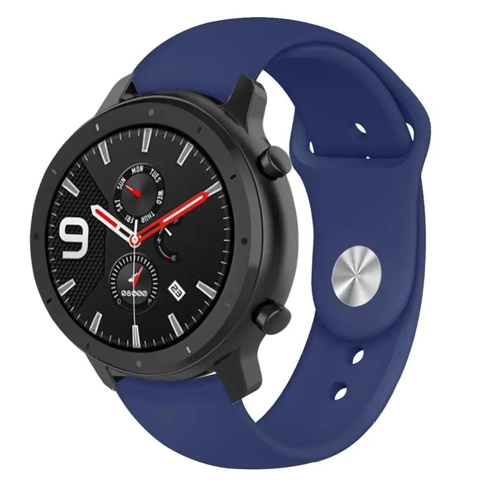 22 мм быстросъемный сменный ремешок для часов Huawel GT smart Watch Band для Huami Amazfit GTR 47 мм аксессуары для браслетов - Цвет ремешка: Midnight blue