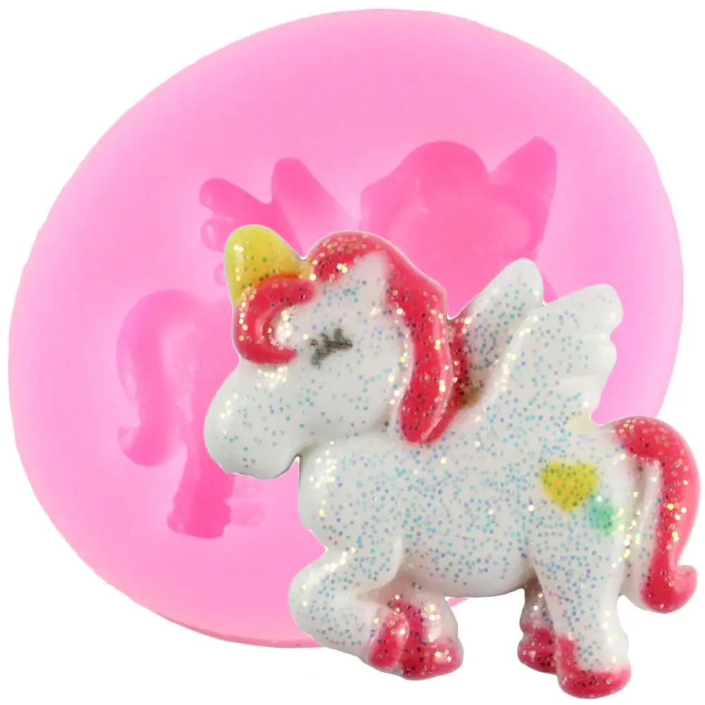 

Unicorn Silicone Molds DIY Cupcake Topper Fondant Cake Decorating Tools Chocolate Gumpaste Mold Polymer Clay Moulds