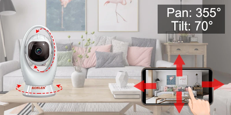 KONLEN Wi-Fi 3MP IP камера H.265 Onvif Yoosee Full HD Беспроводная PTZ CCTV камера видеонаблюдения для домашней безопасности ИК ночного видения