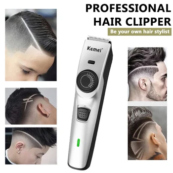 

Kemei USB Rechargeable Electric Hair Clipper Men Hair Clippers Hair Cutting Machine Hair Trimmers For Men Cutter Barber In Stock