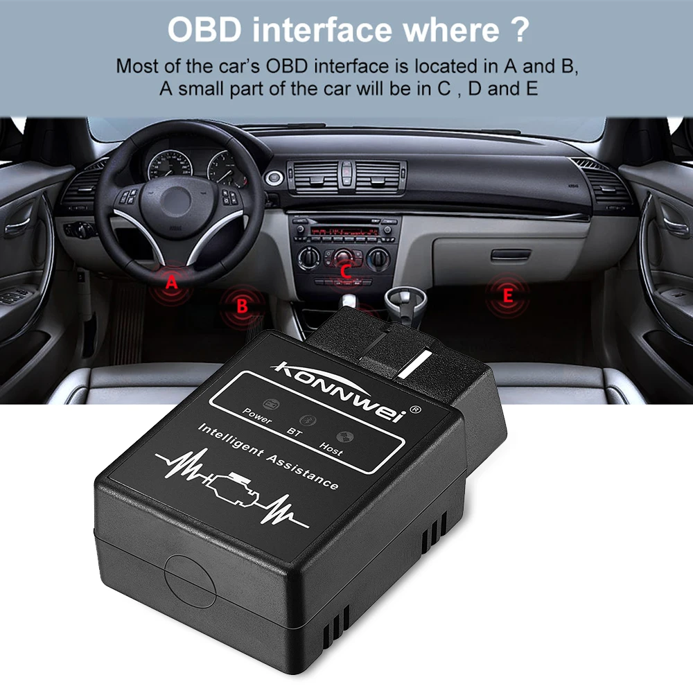 Vehemo OBD2 автоматический диагностический инструмент с Bluetooth считыватель кодов Автомобильный сканер аксессуары для KONNWEI KW912 ELM327