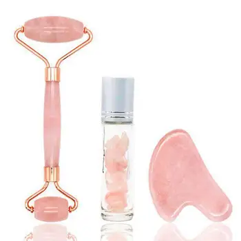 

Jade Massager Set Skin Care Jade Roller Jade Essential Oil Guasha 3-In-1 Facial massagers face-Lifting Rejuvenation Beauty Tools