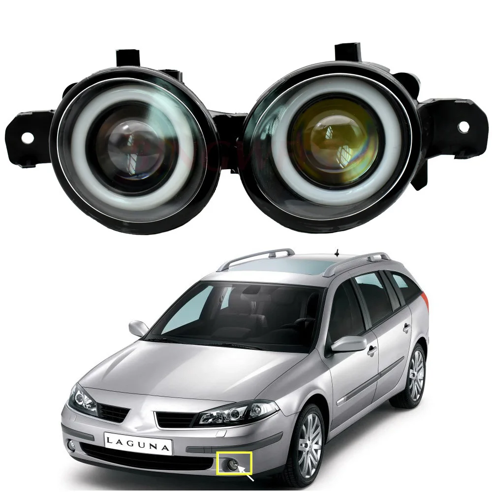 Светодиодные противотуманные фары ангельские глазки 2 шт. ДХО для Renault Laguna