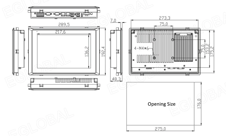 15'' Large Screen All-In-One Computer with Intel Core i5 6360U, Rugged Touch Screen Monitor, WES7 Operating System - Industrial Panel PC. Description Image.This Product Can Be Found With The Tag Names Barebone Mini PC, Computer Office, Screen