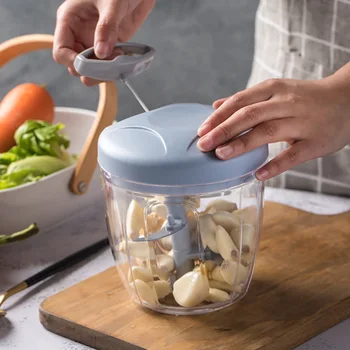 

Kitchen Accessories Tools Multifunction Garlic Chopper Vegetable Cutter Fruit Twist Shredder Manual Meat Grinder Garlic Crusher