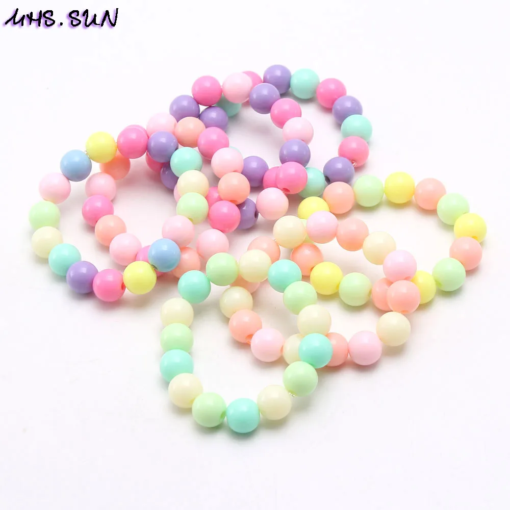 Браслеты Детские эластичные из акриловых бусин 7 шт./лот | Украшения и аксессуары