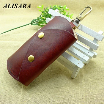

Key Wallet black brown Korean and Japanese popular styles The First layer cowhide Handmade leather Vintage Key Case
