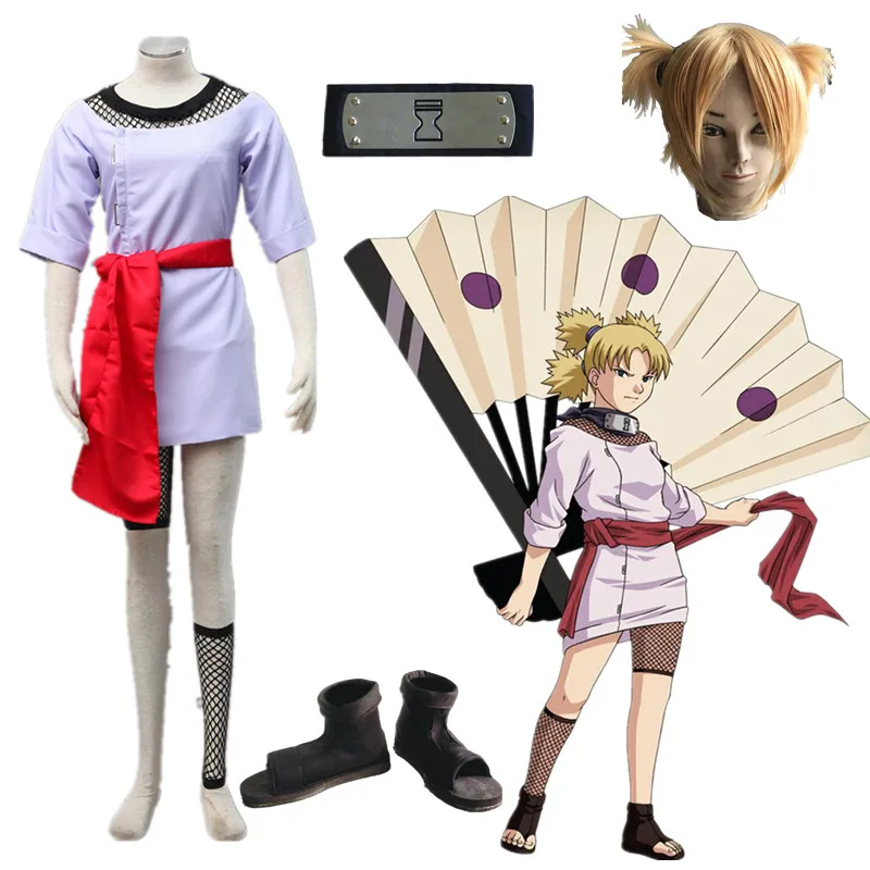 Аниме Косплей темари нижнее белье для косплея на плечах фиолетовая юбка костюм