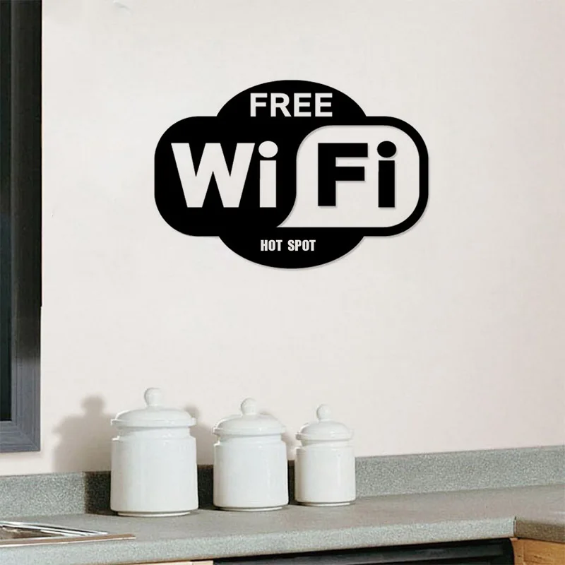 1 шт. черно белая наклейка на окно с Wi Fi для кафе ресторана бара паба магазина