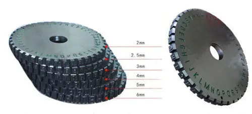 

Letter Wheel For Semi-automatic Sheet Embosser Metal marking Stamping Printer ATT