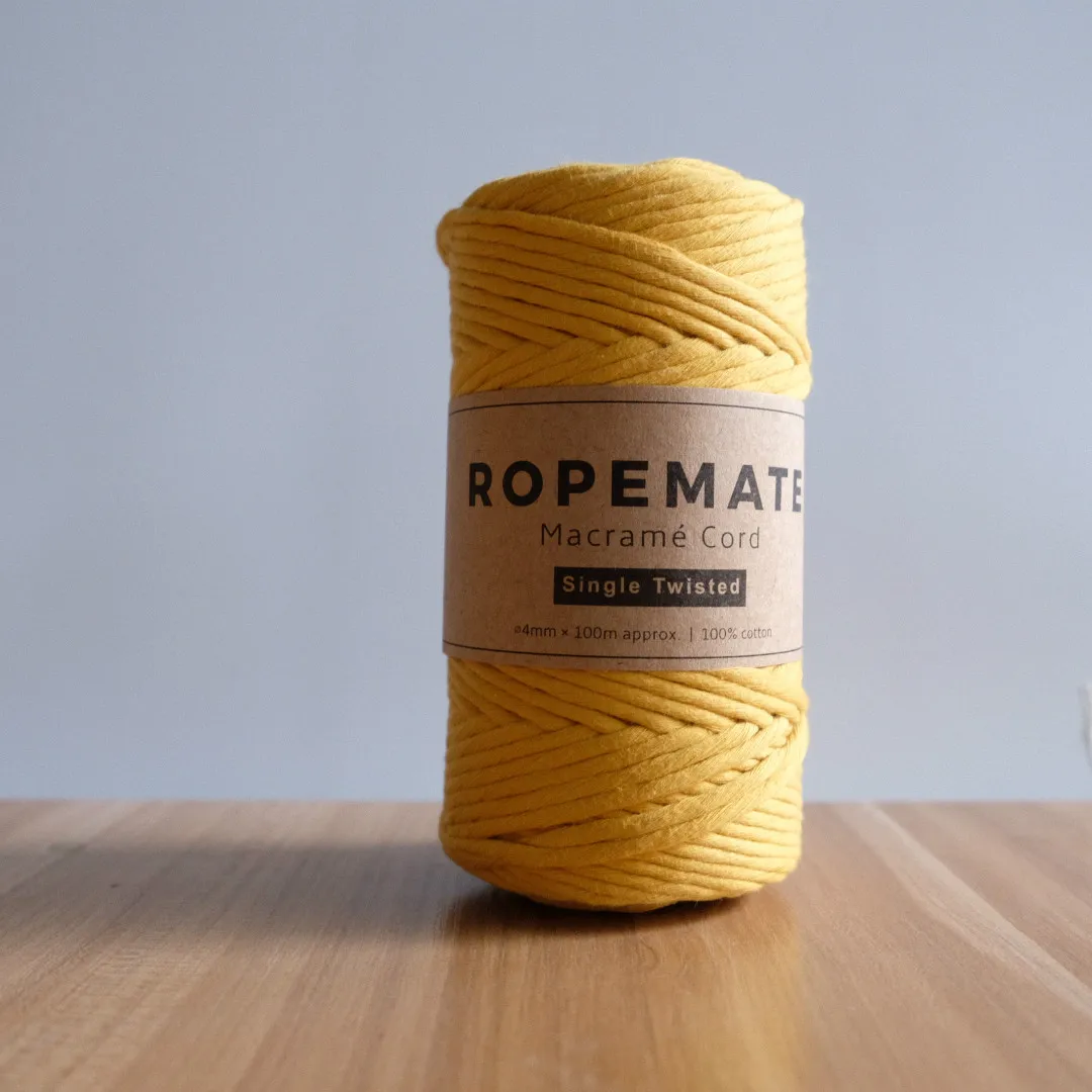 ROPEMATE DIY шнур 4 мм одножильный макраме хлопковый для настенного подвесного ремесла