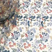 1 ярд кружевная Пряжа Ткань 3D вышитая ткань Европейская пряжа кружевная ткань для платья DIY