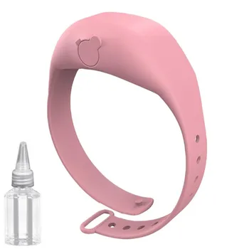 

Portable Mini Gel Dispenser Soap Solution Squeezer Silicone Wristband Hand Dispenser Hydroalcoholic Holder Bracelet For Children
