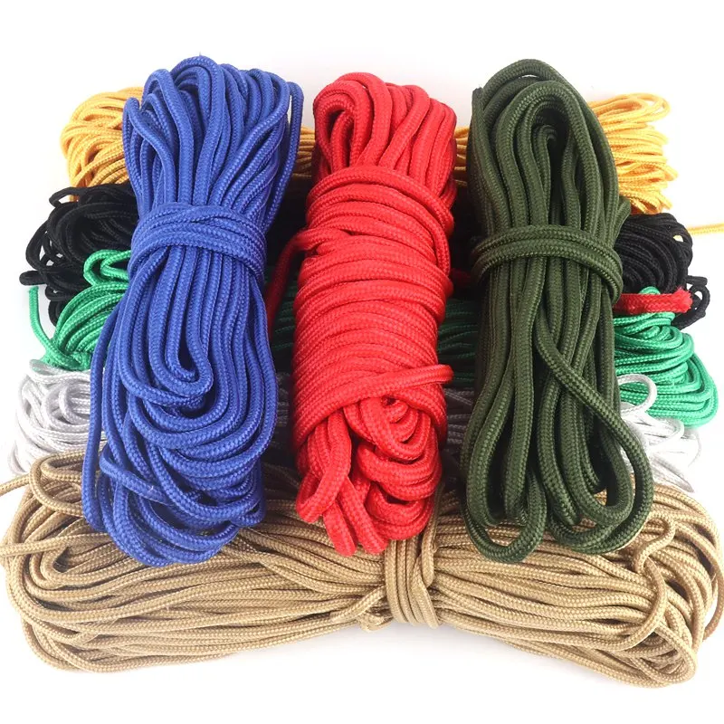 4mm~9mm Colorful Nylon Braided Rope Home Playground Safety Net Cord Sunshade Nets Fixing String Tent Rope afbeelding