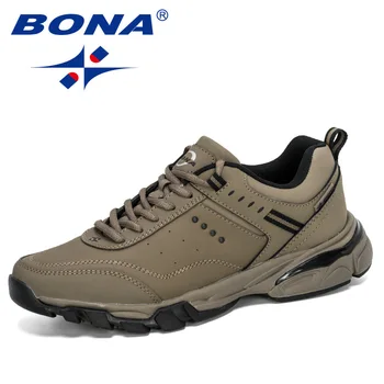 

BONA 2020 New Designers Sport Shoes Cow Split Sneakers Men Running Shoes Man Outdoor Jogging Walking Shoes Male Trendy Footwear